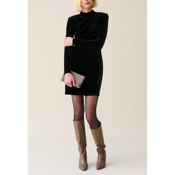 Claudie Pierlot - Short Fitted Black Velvet Dress