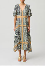 Vestido Rombifoulard estampado oscuro