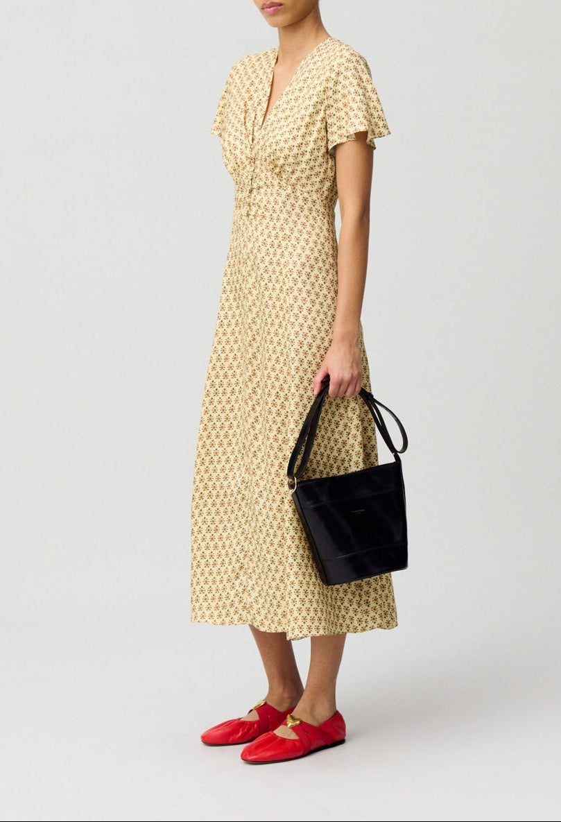 Vestido Ristesouleiado Estampado Claro