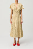 Vestido Ristesouleiado Estampado Claro