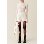 Claudie Pierlot - Ivory Tweed Shorts
