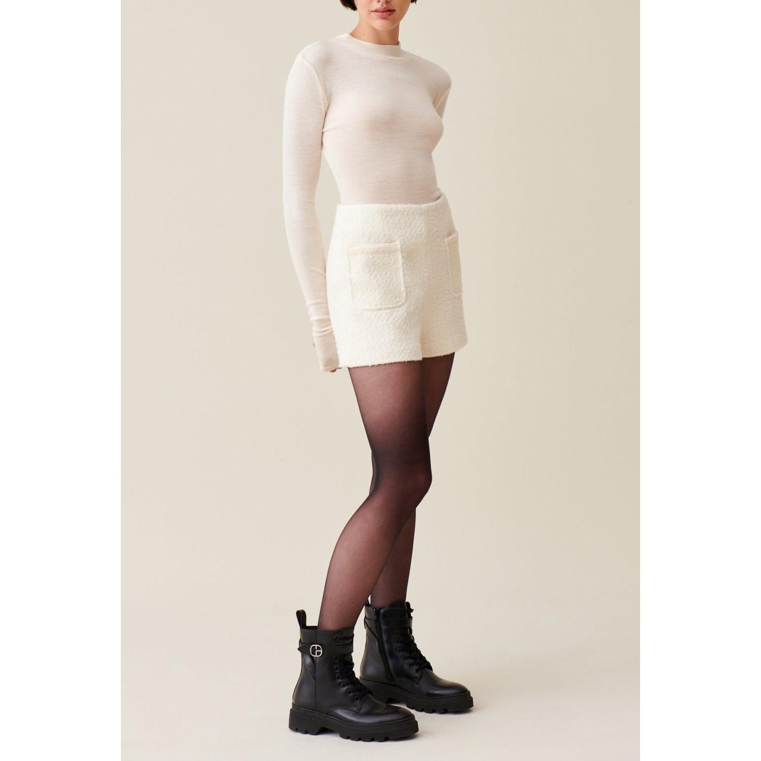 Claudie Pierlot - Ivory Tweed Shorts