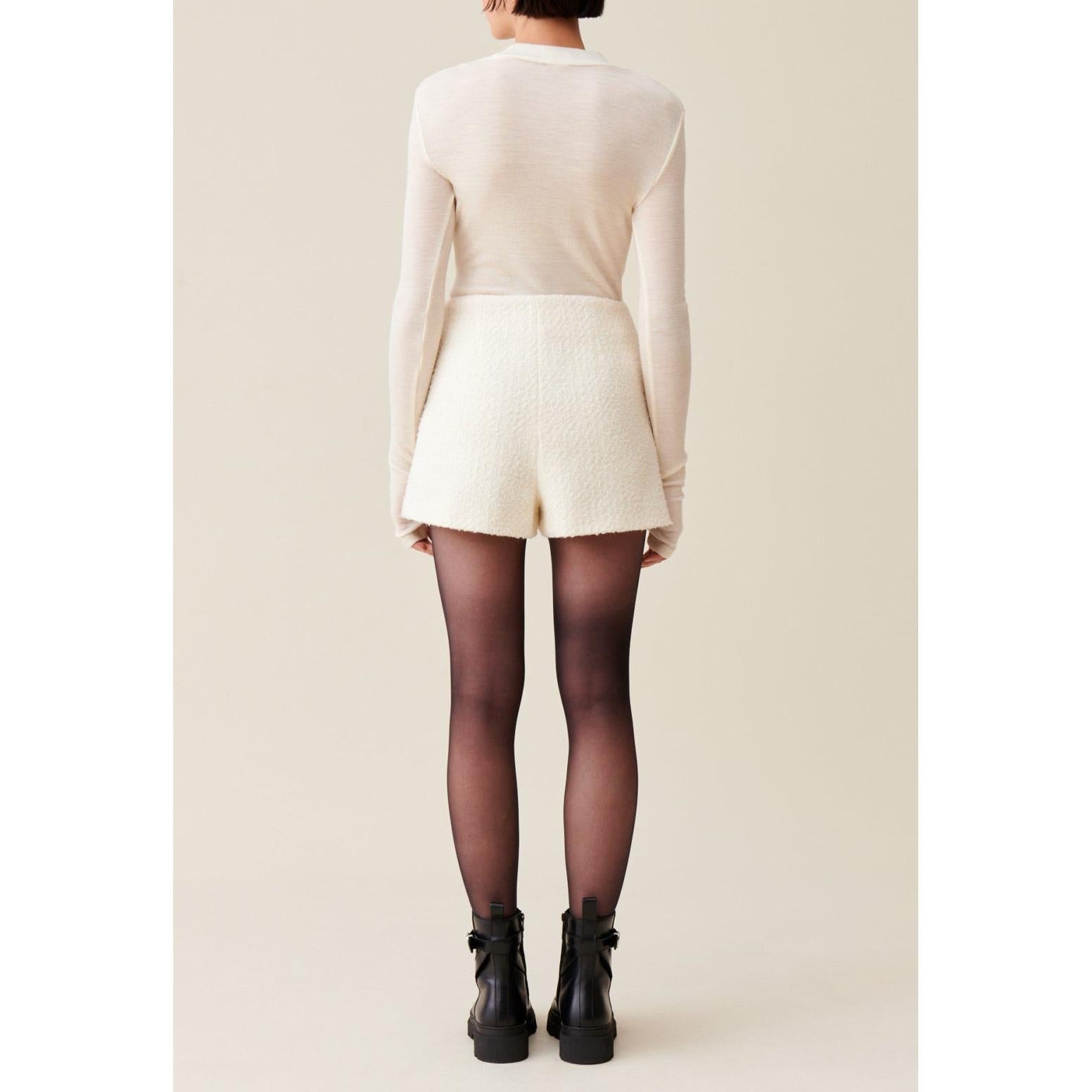 Claudie Pierlot - Ivory Tweed Shorts