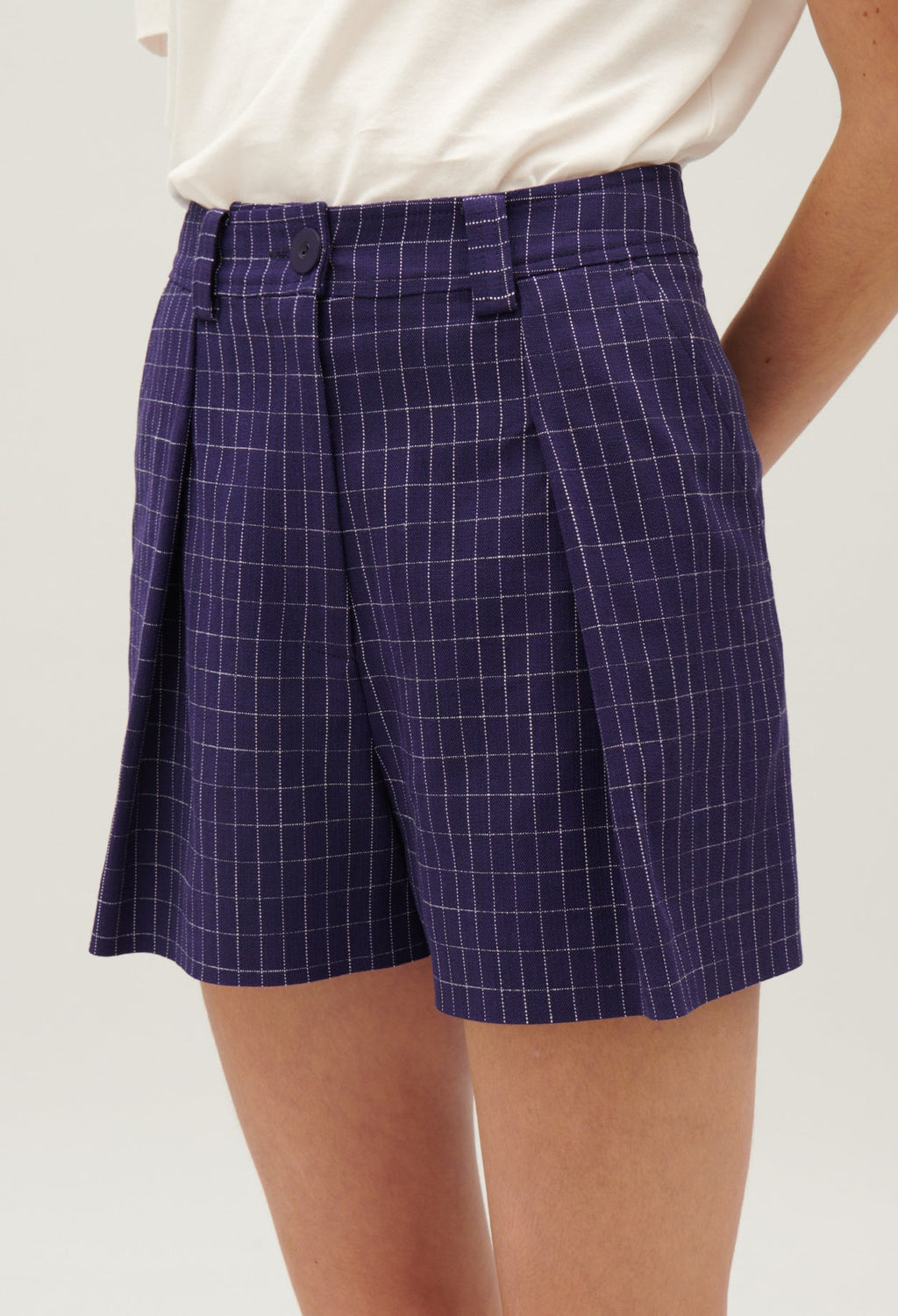 Shorts - Edencheck - Indigo