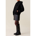 Claudie Pierlot - Black Oversize Hooded Sweatshirt