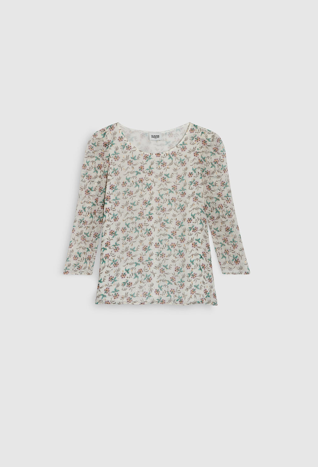Claudie Pierlot - Top - Banc Lurex - Print Clair