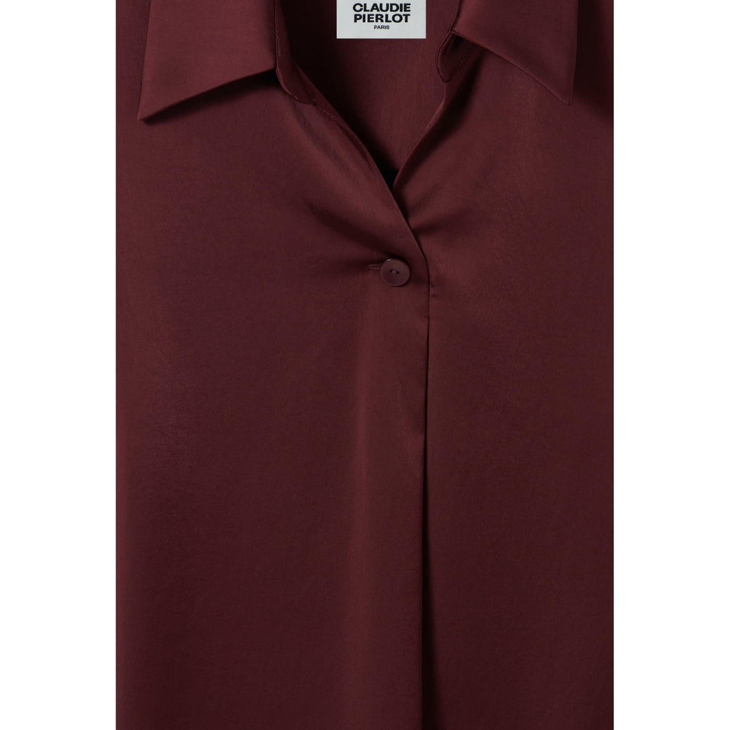 Claudie Pierlot - Blusa Fluida Cuello Abierto