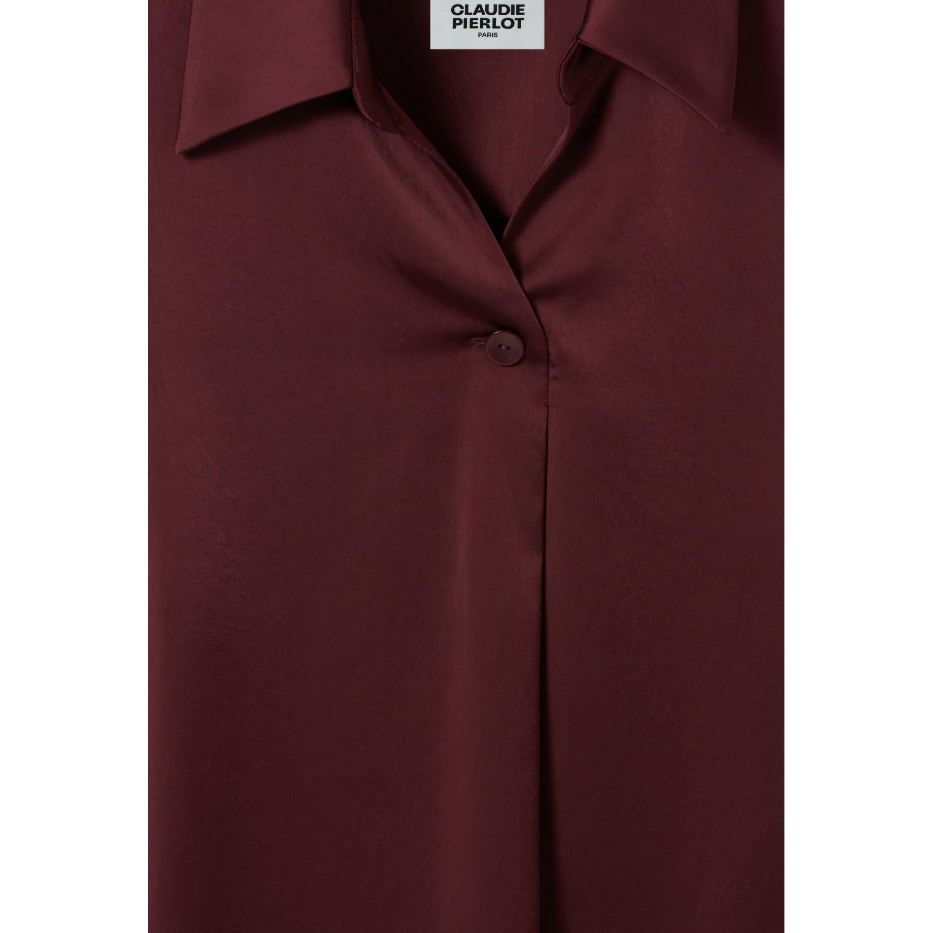 Claudie Pierlot - Blusa Fluida Cuello Abierto