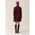 Fluid Blouse with Open Collar