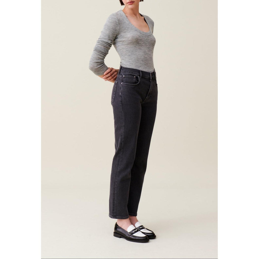 Claudie Pierlot - Fitted Round-Neck Knit Top - Grey