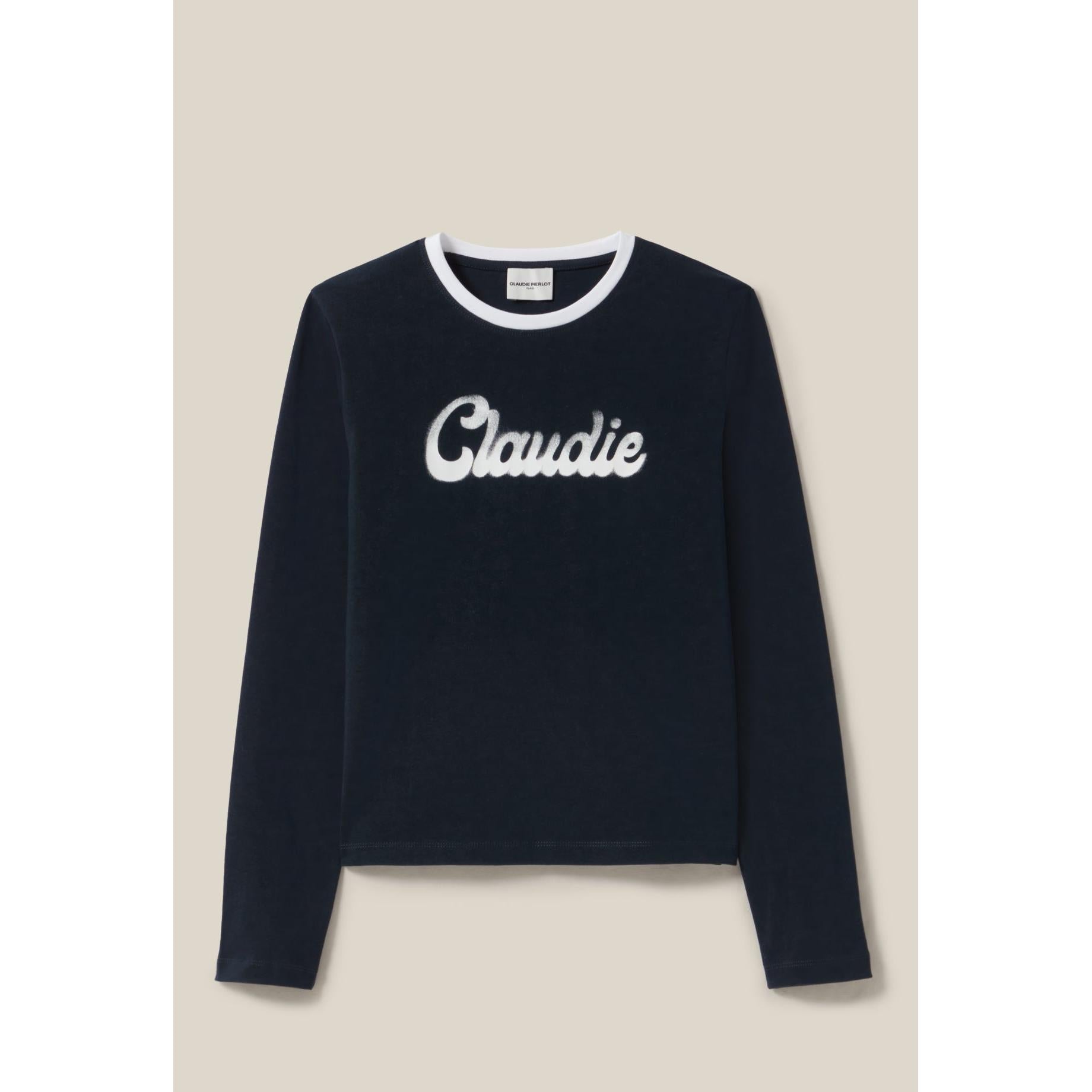 T-Shirt Coton Manches Longues Noir