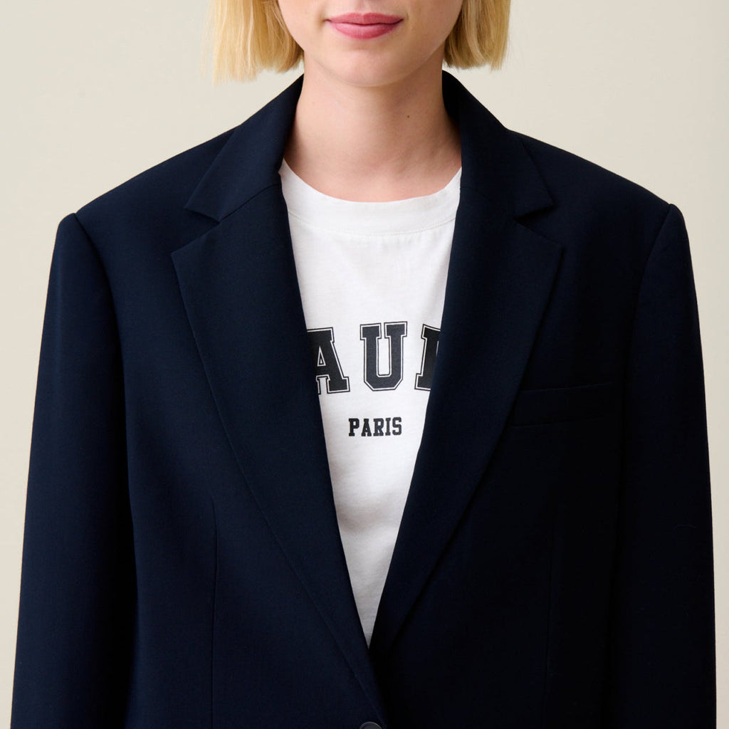 Navy Oversized Suit Jacket