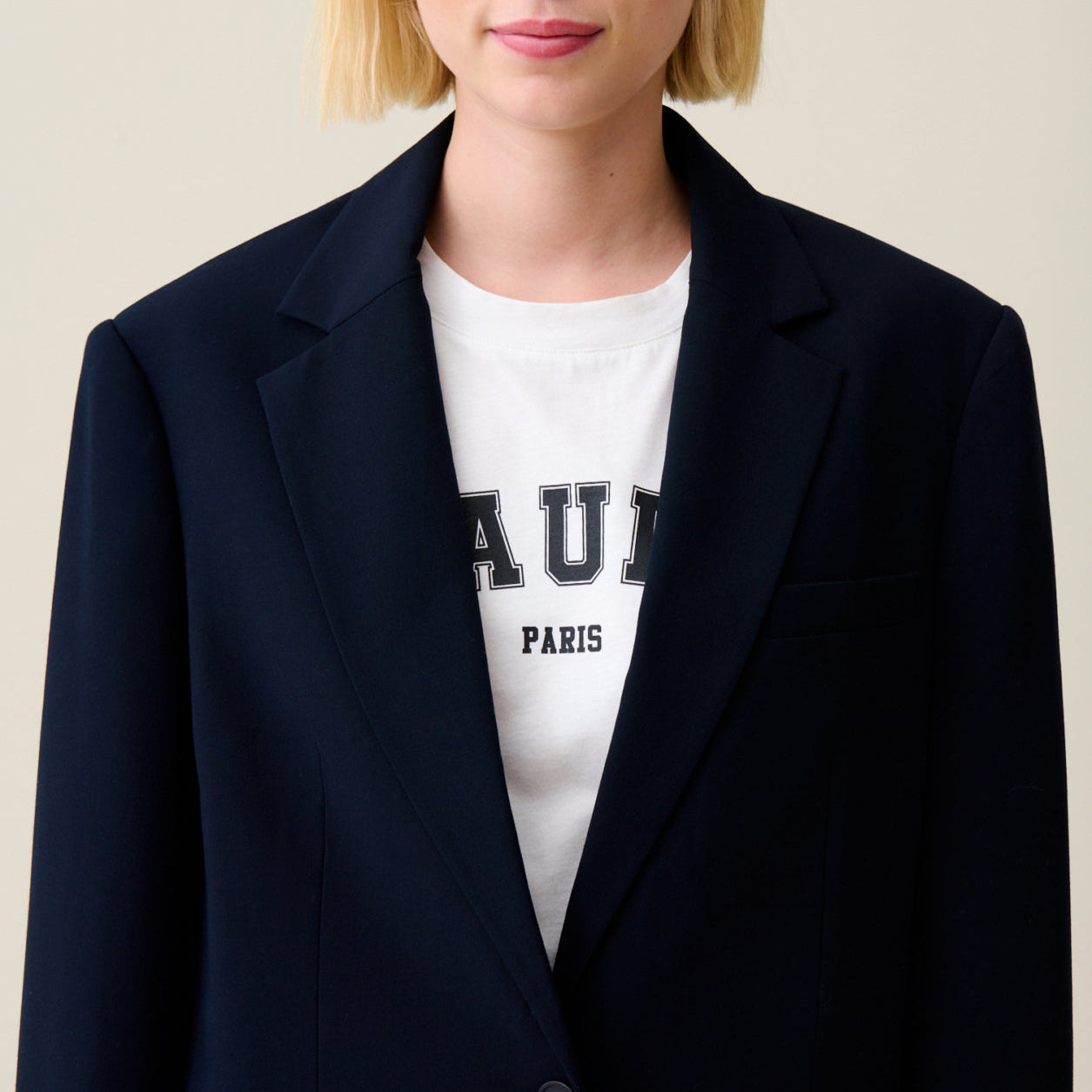 Navy Oversized Suit Jacket