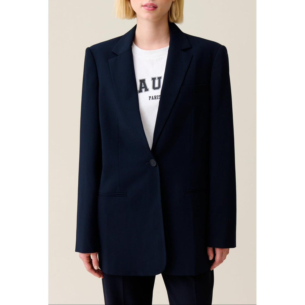 Navy Oversized Suit Jacket