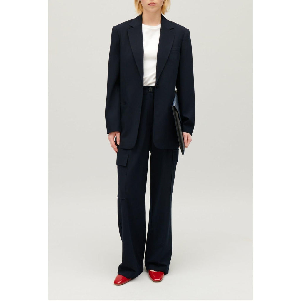 Navy Oversized Suit Jacket