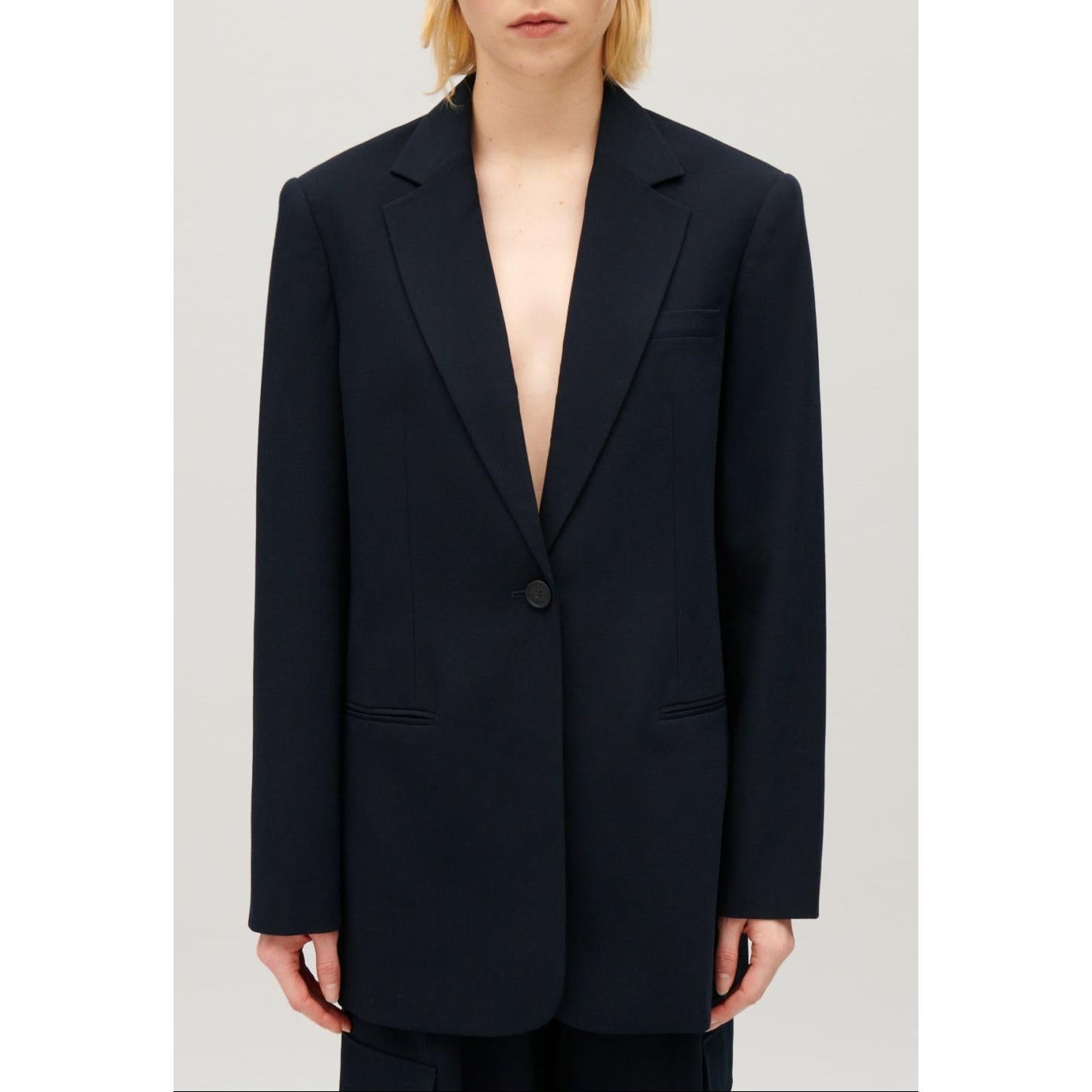 Navy Oversized Suit Jacket