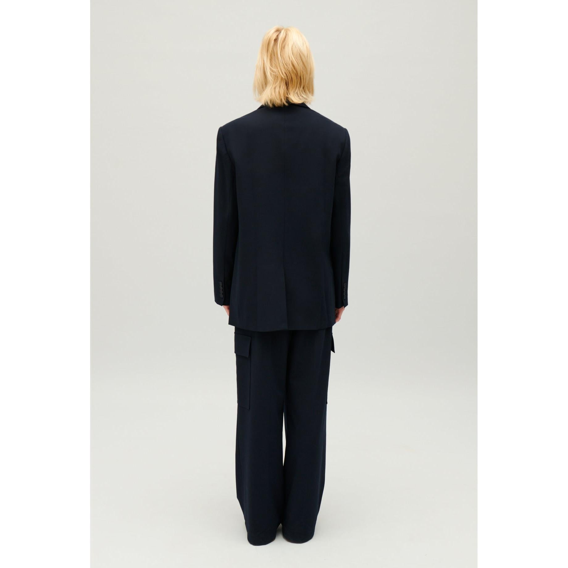 Navy Oversized Suit Jacket