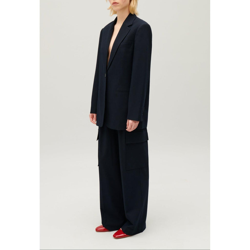 Navy Oversized Suit Jacket