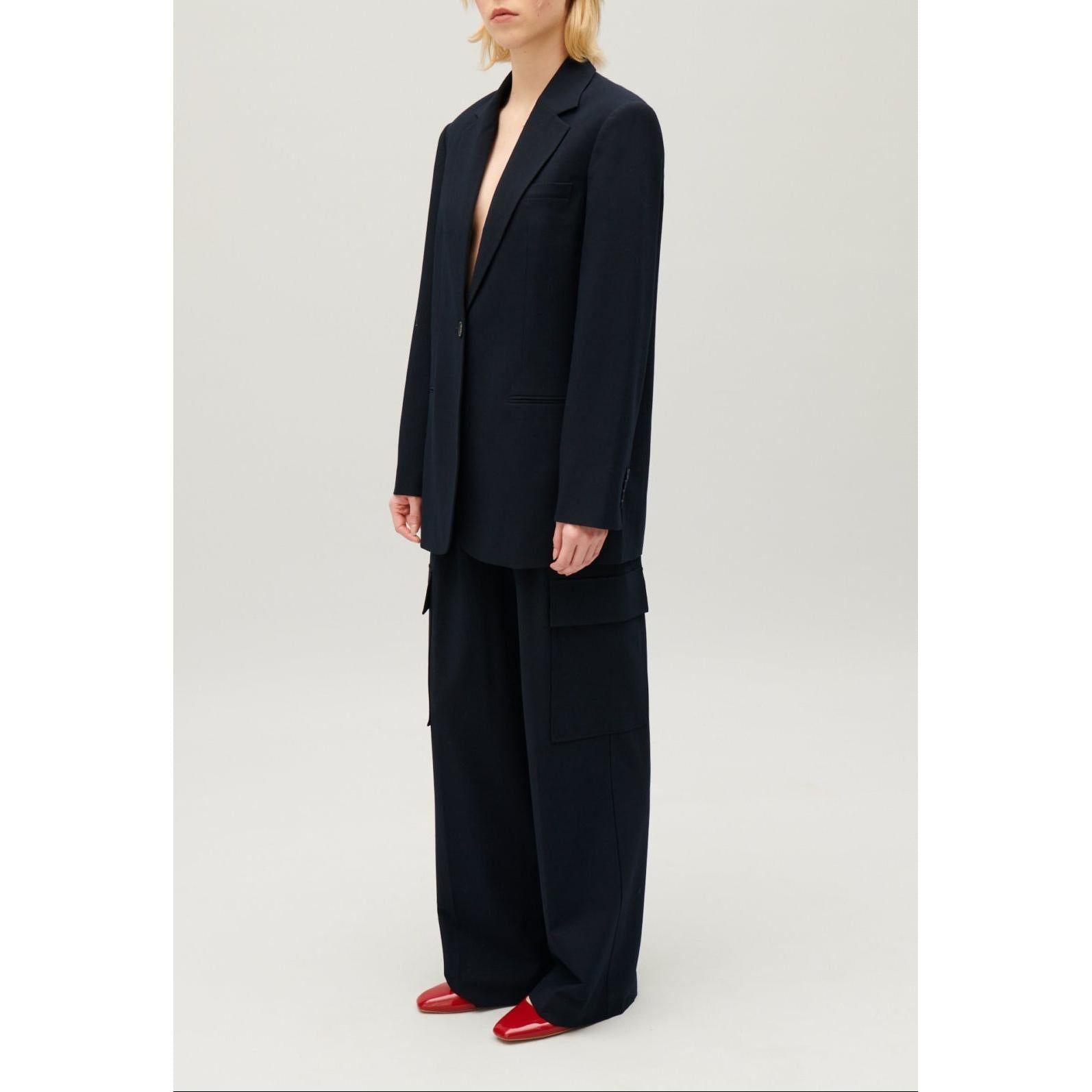 Navy Oversized Suit Jacket