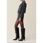 Grey Tweed Jacket in Blended Wool