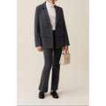 Veste Tailleur Rayée Oversized