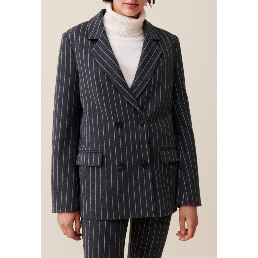 Veste Tailleur Rayée Oversized