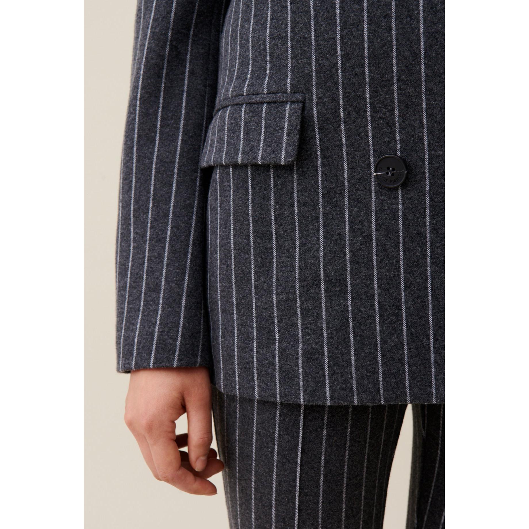 Veste Tailleur Rayée Oversized