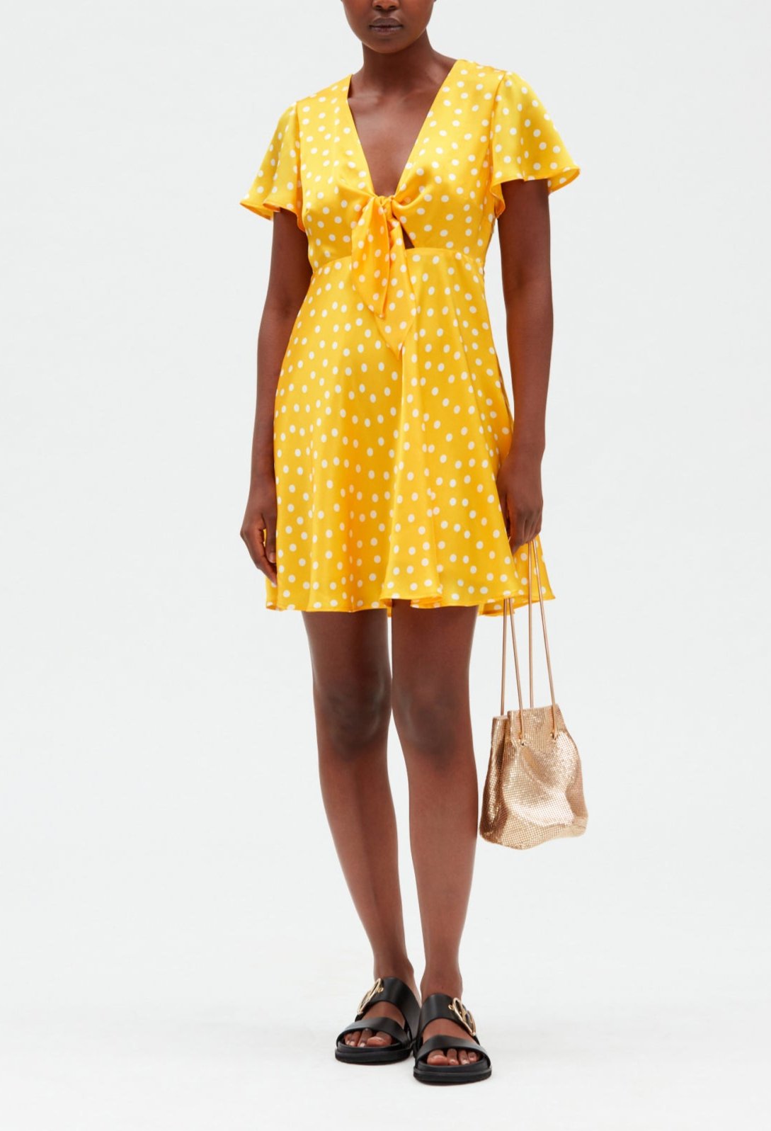 Claudie Pierlot - C&T Dress - Raffia Polka Dots - Light Print