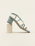 Sandales À Talons Cola - Cuir Ciel - Femme