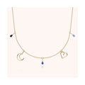 rolled yellow gold - blue sapphire