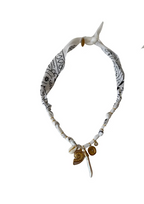 Collier Golden Fluo Baton Nacre Blanc