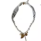 Collier Golden Fluo Baton Nacre Blanc