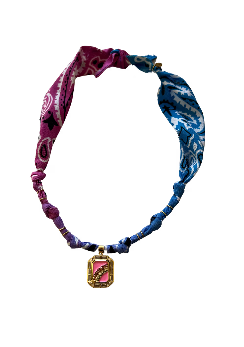 Collier Goodvibes Arc En Ciel Bleu Rose