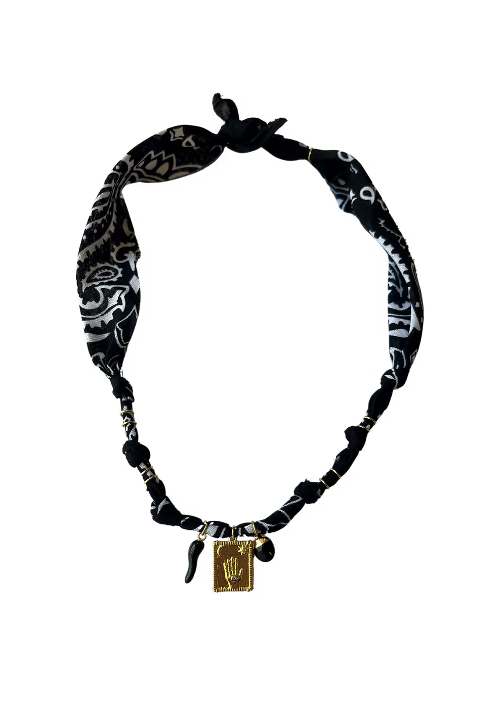 Collier Spiritus Tarot  Main Noir