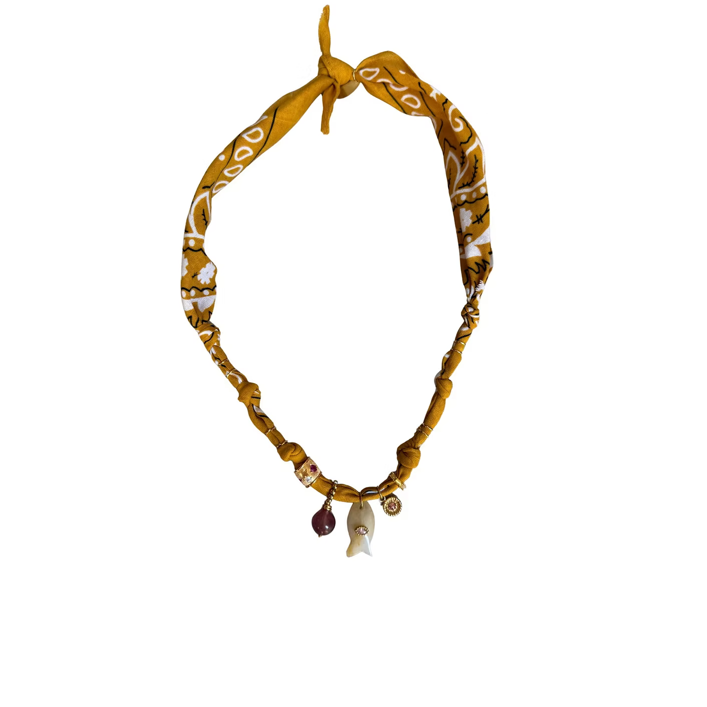 Collier « Varanasi » Poisson Moutarde