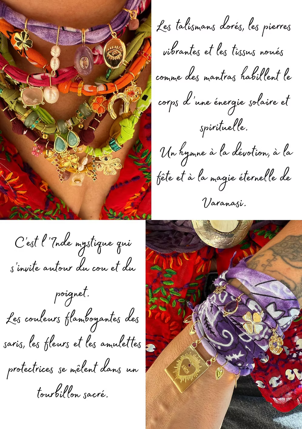 Collier « Varanasi » Trefe Violet Tie And Dye