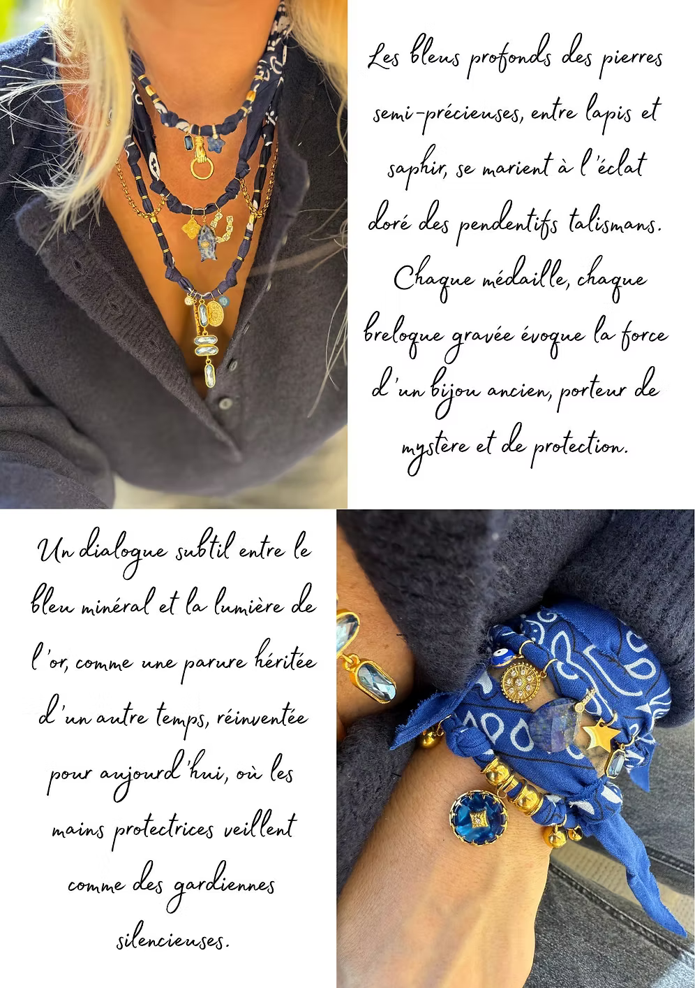 Collier « Antique » Fer À Cheval Marine