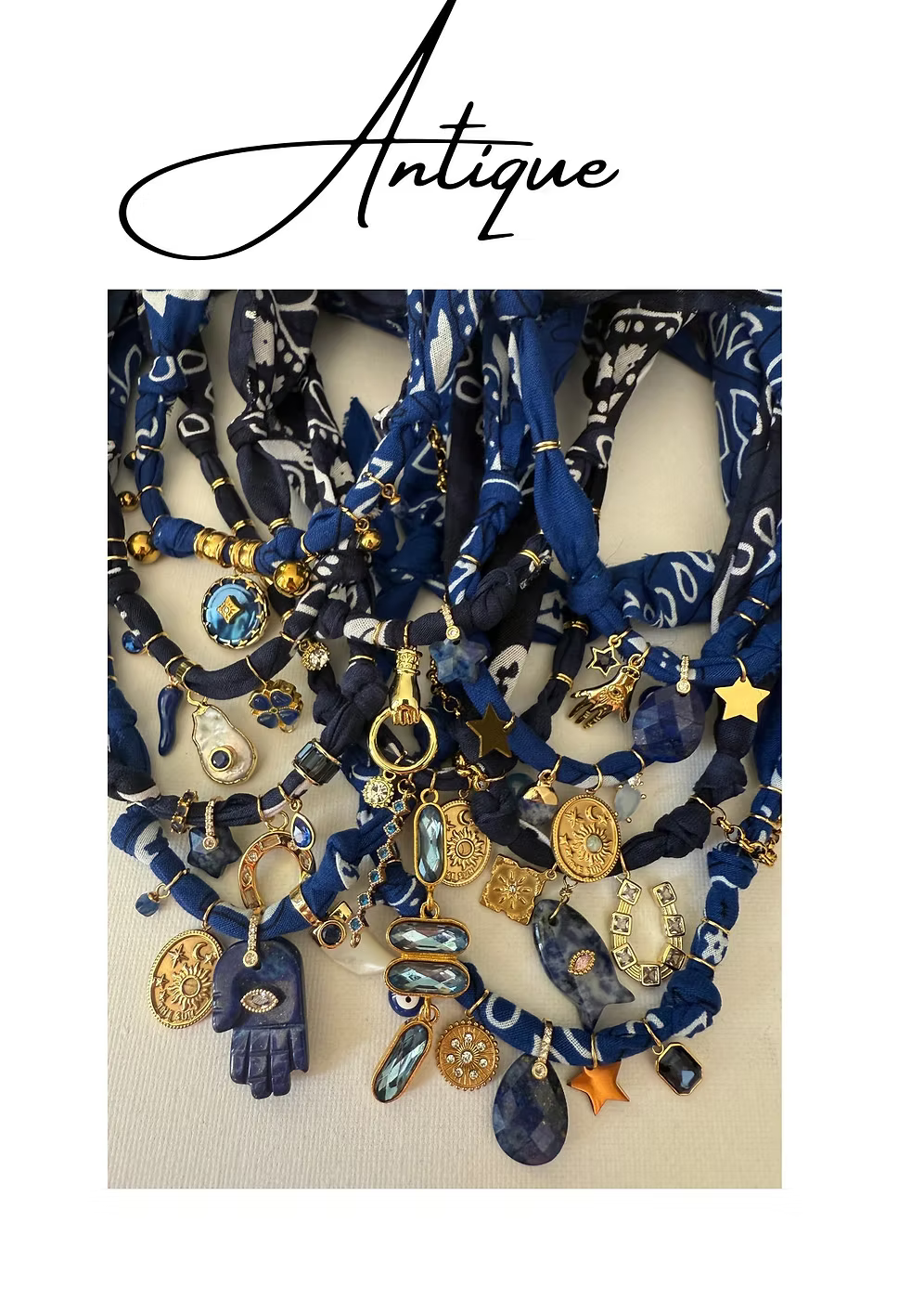 Collier « Antique » Fer À Cheval Marine
