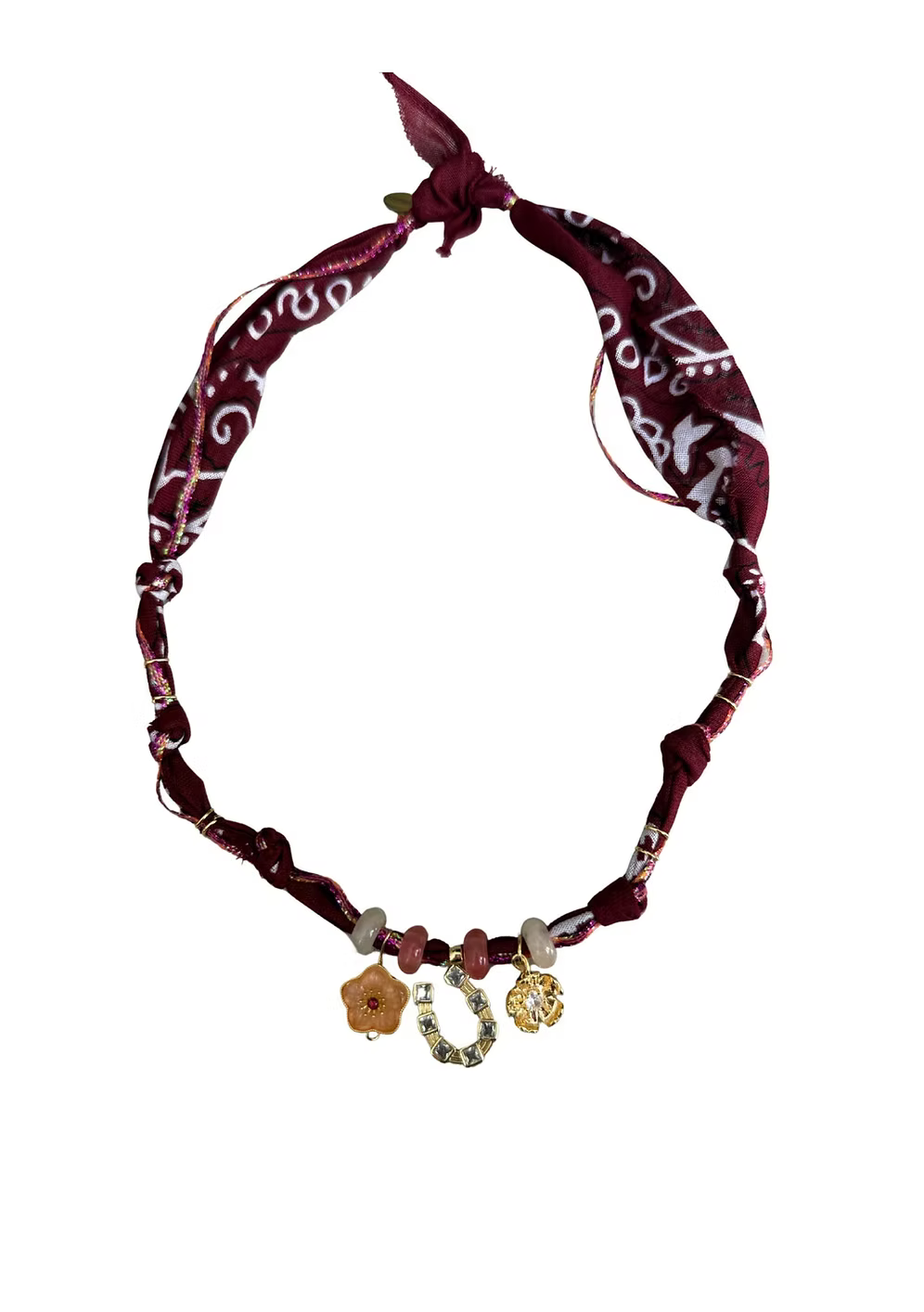 Collier « Varanasi » Fer À Cheval Bordeau