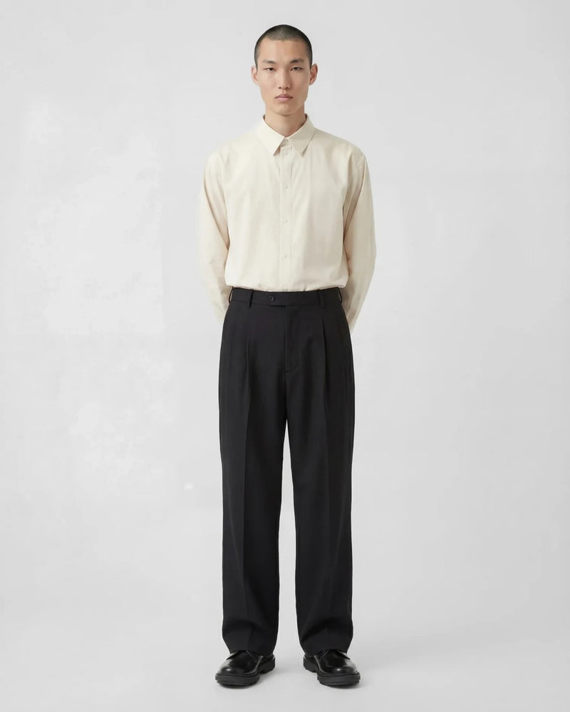 Coltesse - Pantalón Dos Plisados Negro