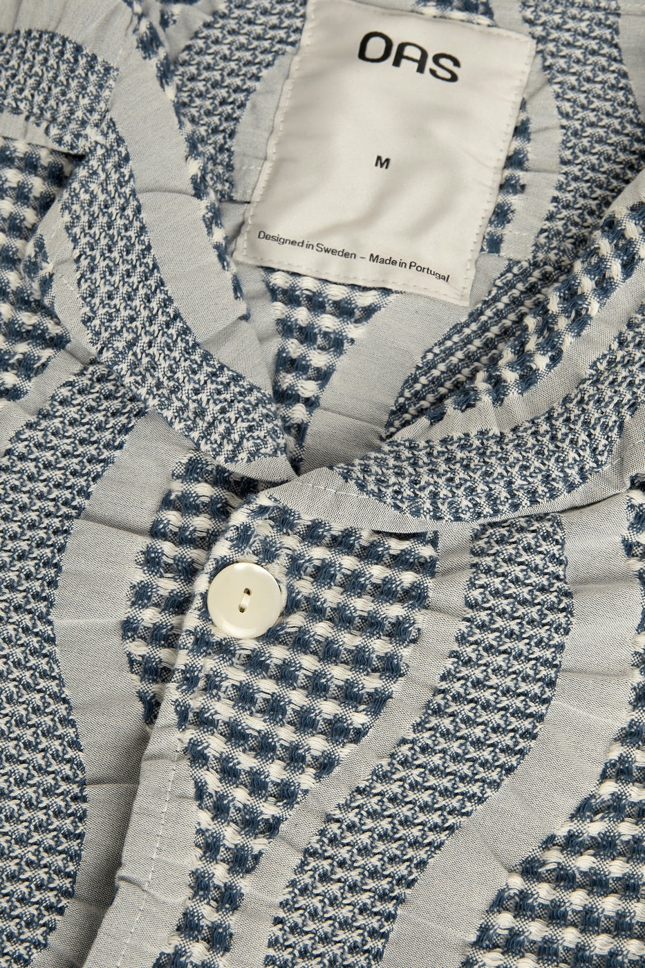 Chemise Como Cuba Waffle - Bleu