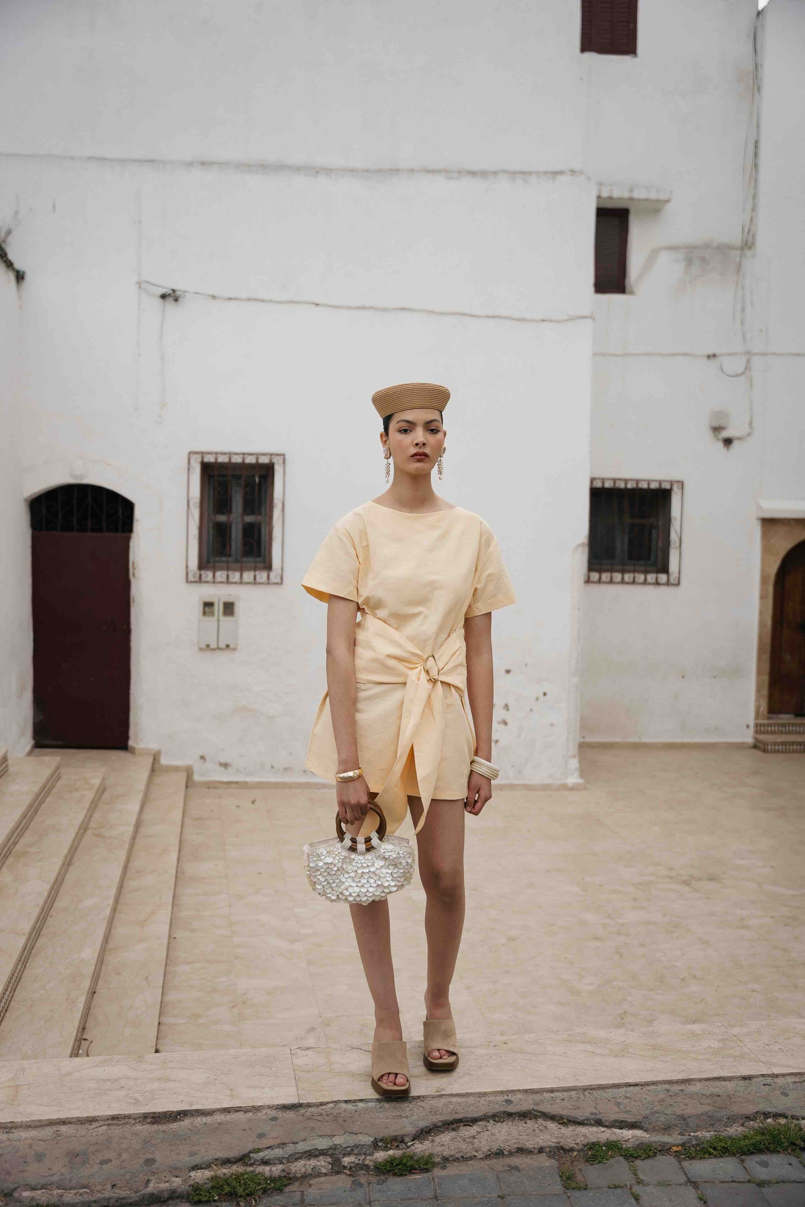 Robe À Nouer Jaune - Jeanne