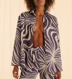 Chemise Violet Psyche Manches Longues