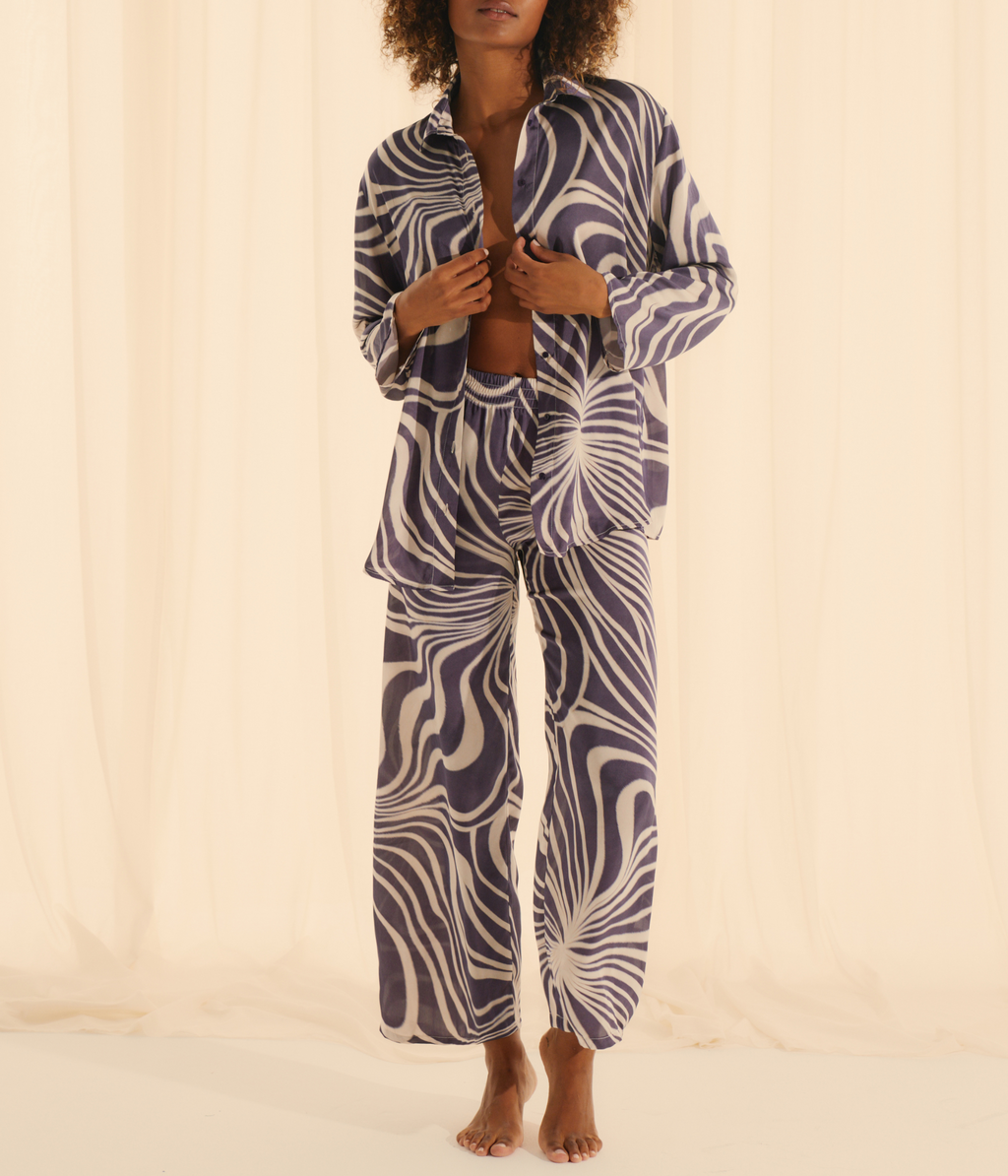 Pantalón ancho Psyche morado