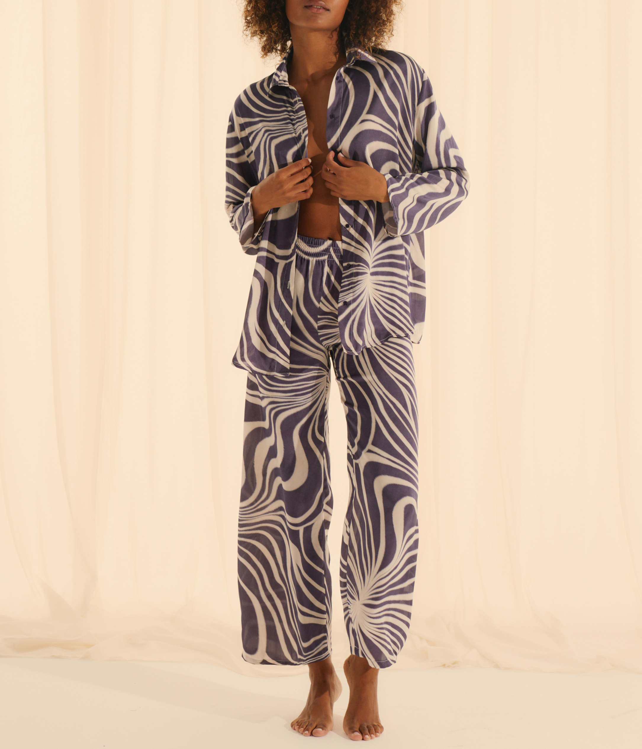 Pantalón ancho Psyche morado