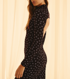 Robe High Lila Flowers Dos Nu