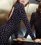 Robe High Lila Flowers Manches Longues
