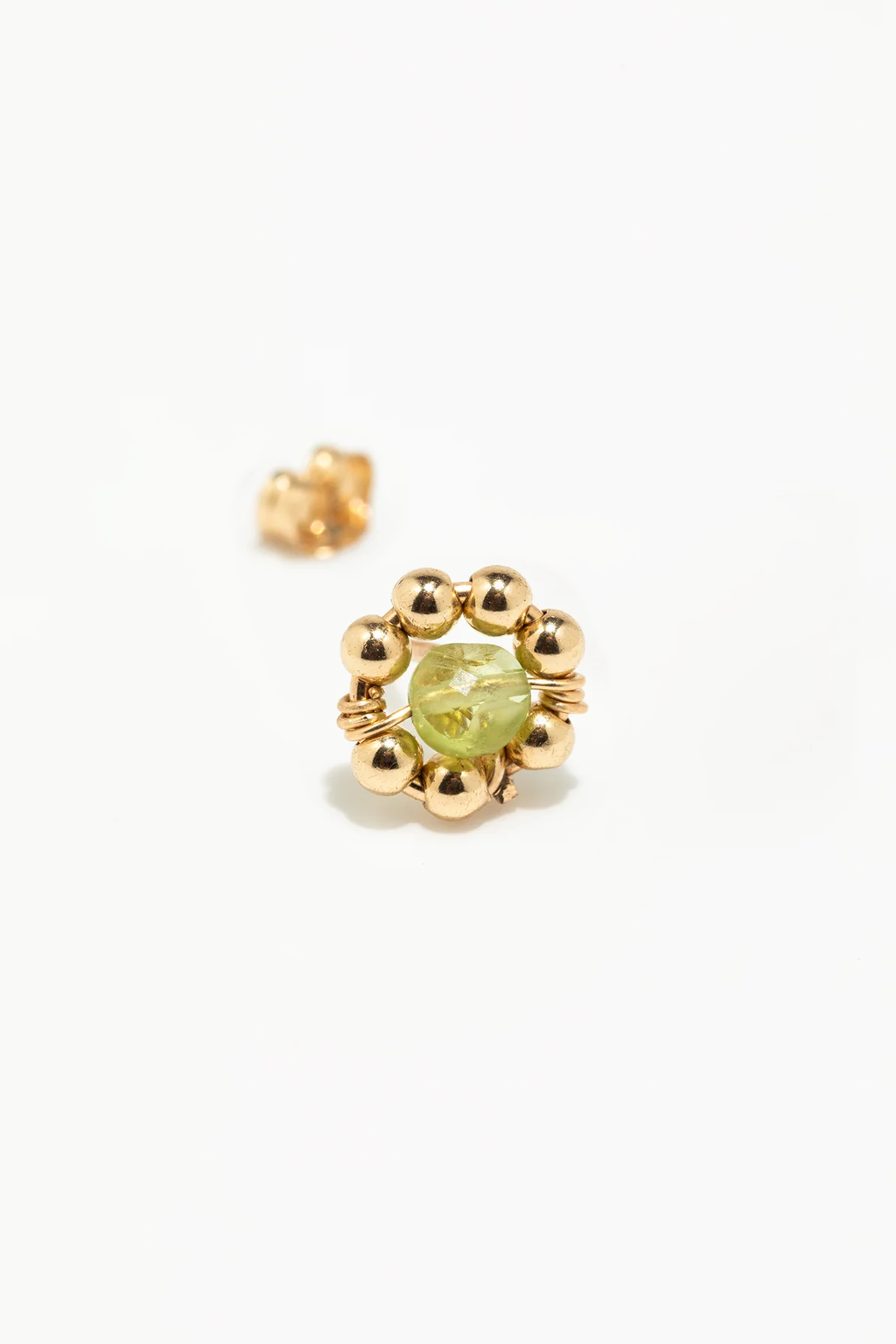 Daisy Stud Earrings - Peridot