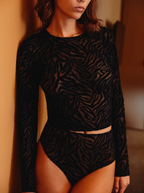 Culotte Haute Velvet Zebra
