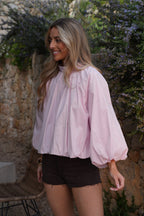 Lorena Backless Blouse - Pink